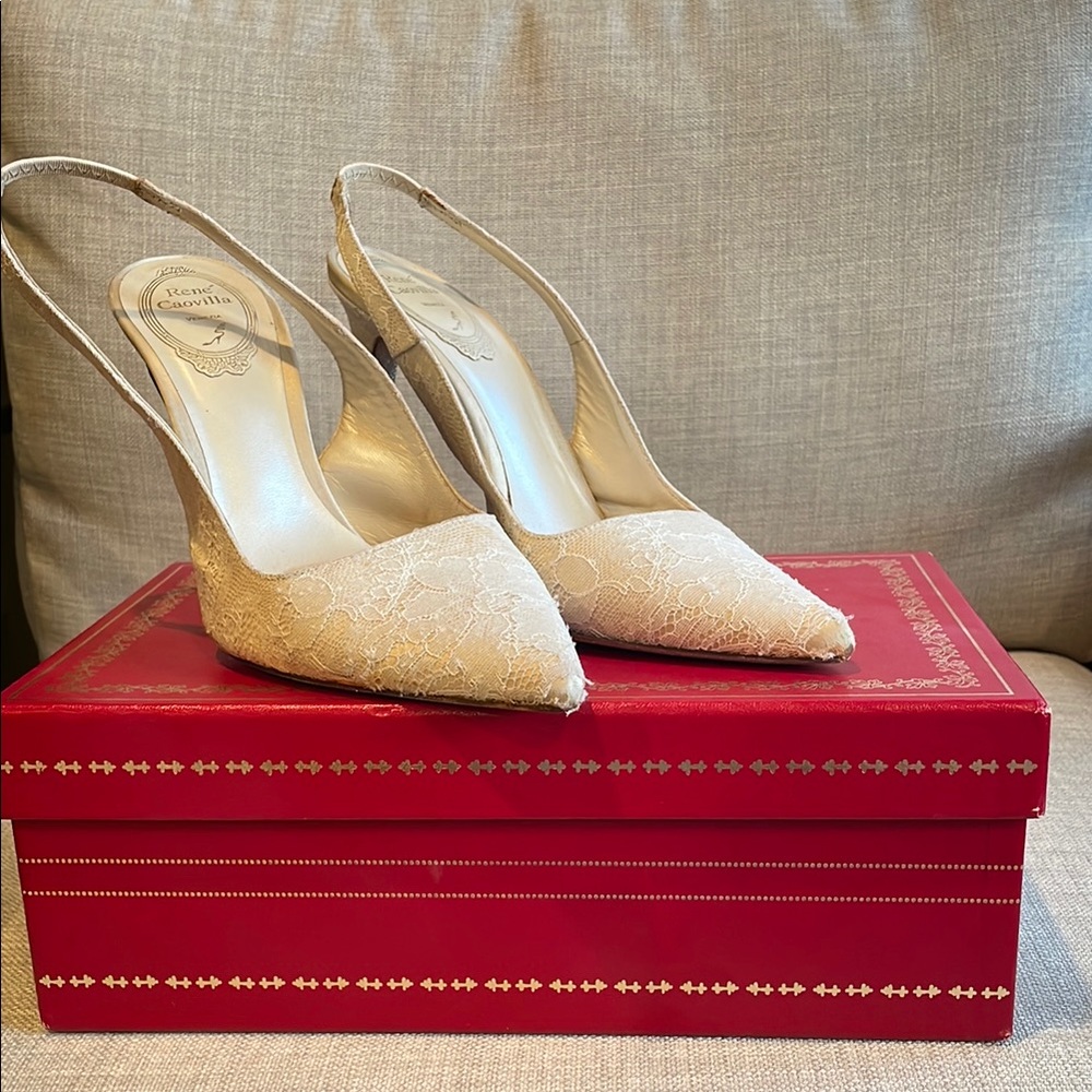 Rene Caovilla Lace Heels